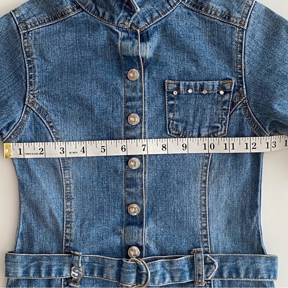 Skechers Vintage 00's y2k Long Sleeves Denim Jean Dress Girl's Size 6 - Picture 10 of 16